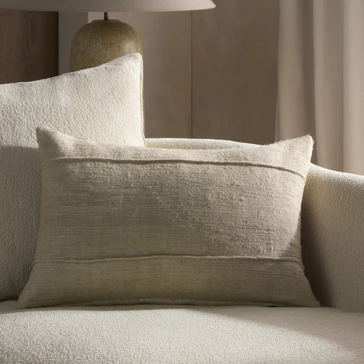 Jaipur Living Garreth Solid Tan/Taupe Pillow (16"x24" Lumbar) | Wayfair North America