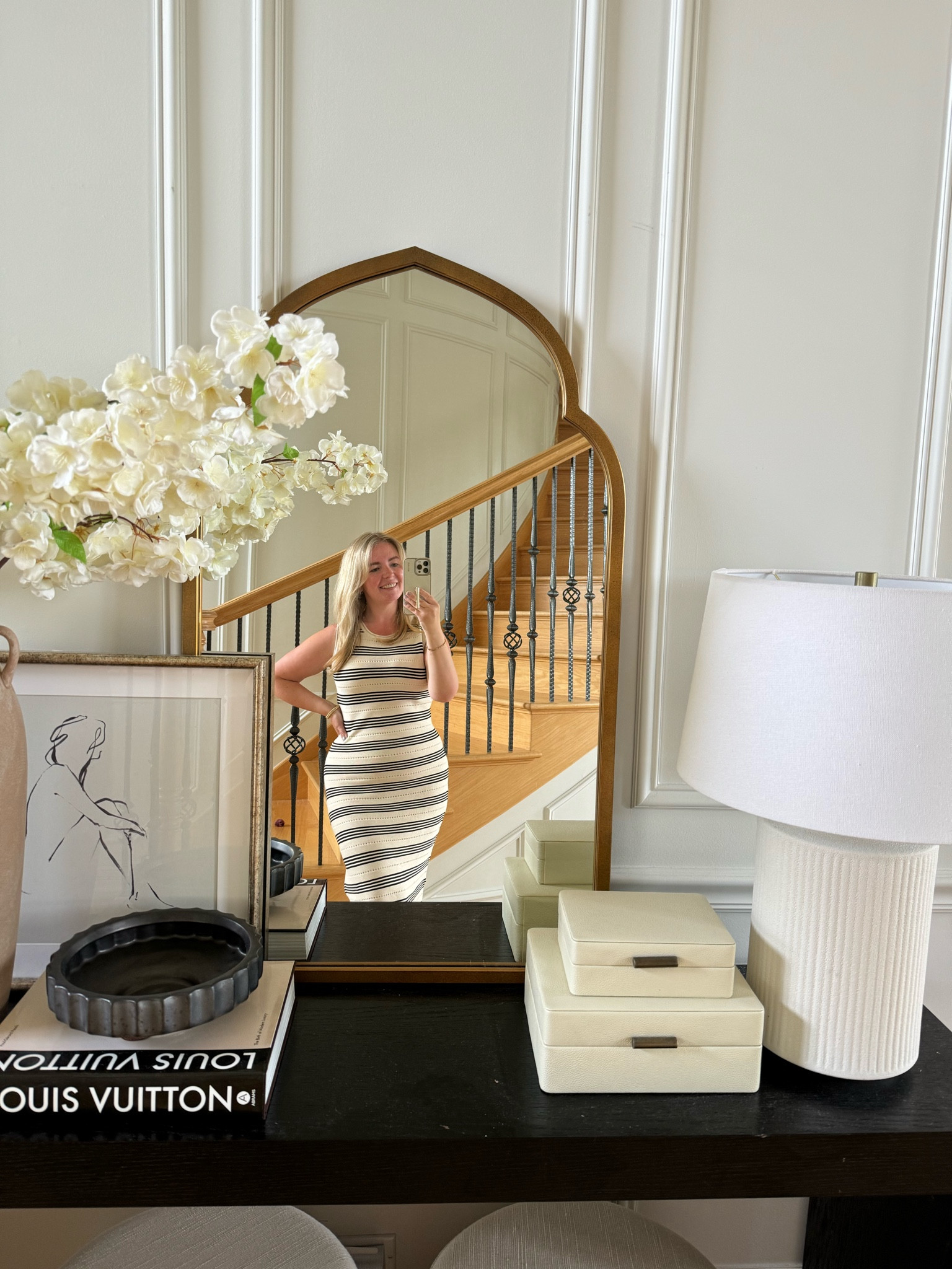 Loving my new dress from Amazon! The stitching is so beautiful, the stripes are stunning and it feels more expensive than it was. Perfect elegant dress for summer. Wearing size small here. 

Dress, Amazon fashion, dresses, summer outfit, vacation outfit, resort wear, wedding guest dress, 

#LTKMidsize #LTKWedding #LTKStyleTip