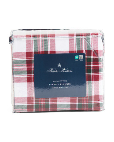 Made In Turkey Plaid Flannel Sheet Set | TJ Maxx