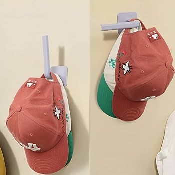 Funnacle Hat Rack for Baseball Caps Adhesive Hat Hooks for Wall, Hat Hanger Storage Baseball Cap ... | Amazon (US)