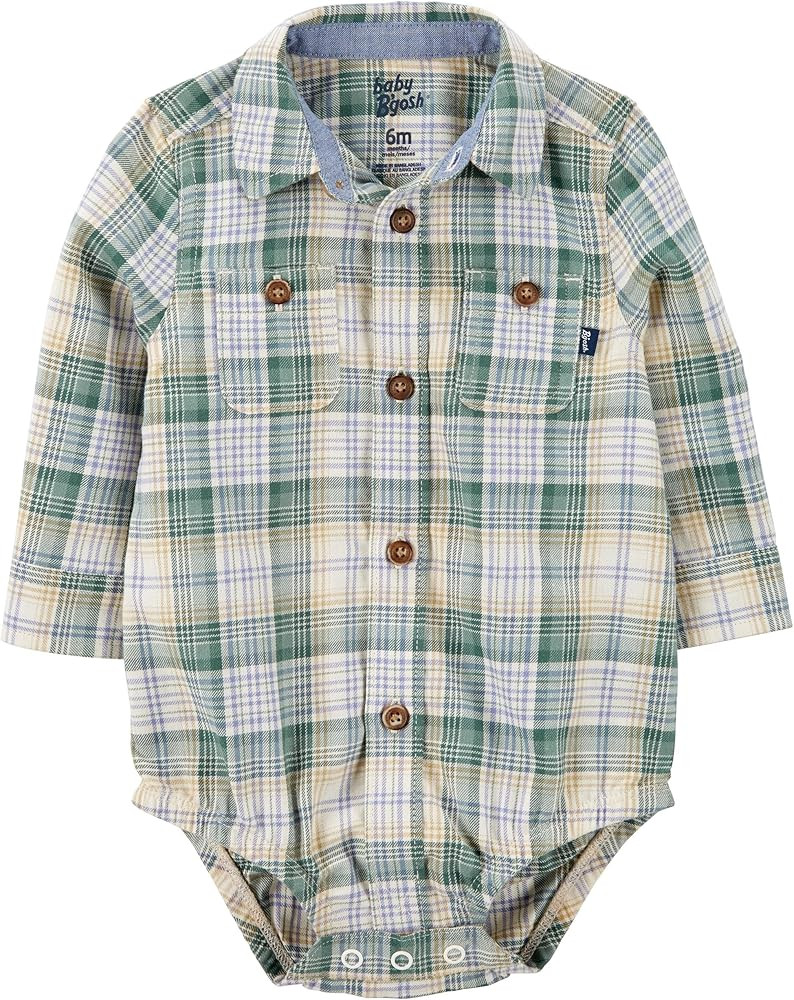 OSHKOSH B'GOSH baby-boys Buttonfront Bodysuit | Amazon (US)