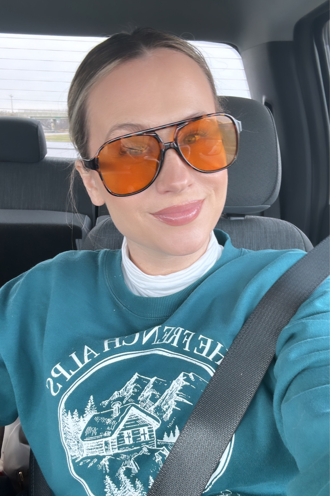 Todays outfit / my Nike sneakers are on sale, linked my flare leggings and oversized sweatshirt, my turtleneck, sunglasses and gloss are all amazon finds! And this gloss is a lip treatment and on sale 

#LTKbeauty #LTKshoecrush #LTKsalealert