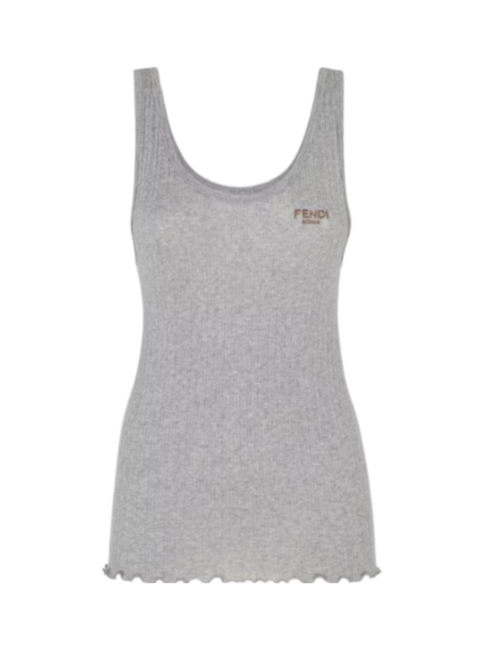 Fendi Logo Embroidered Sleeveless Top | Senser US