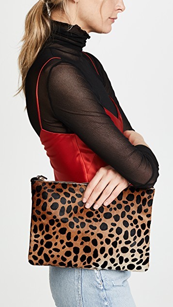 Clare V.
                
            

    Leopard Flat Haircalf Clutch | Shopbop