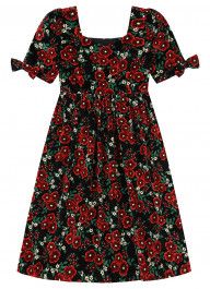 Laura Ashley X Joanie - Bronwyn Walwick Floral Print Velvet Midi Dress | Joanie