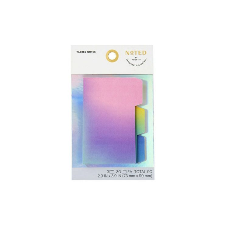 Post-it Tabbed Sticky Notes 3"x 4" Iridescent | Target