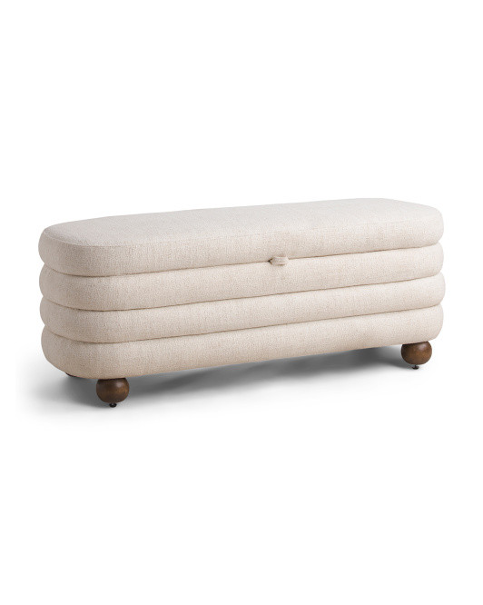 Cream Mid-century Modern Storage Bench | TJ Maxx