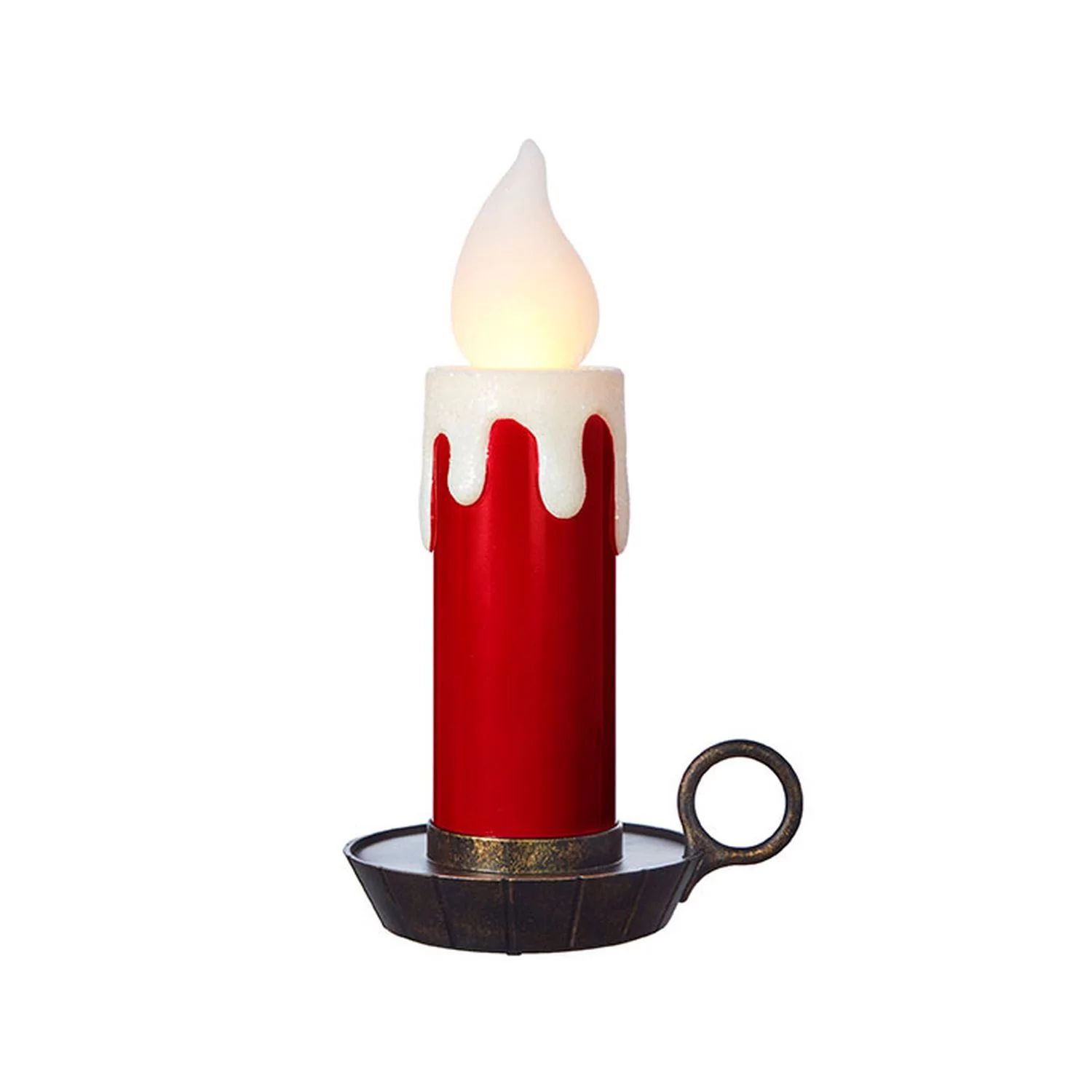 Raz Imports Happy Hollydays 17.5" Metallic Red Battery Operated Candle | Walmart (US)