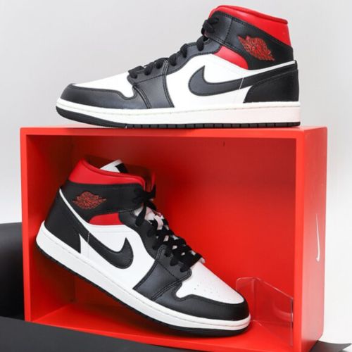 Nike Air Jordan 1 Mid Shoes Black Gym Red Sail BQ6472-061 Multi Sizes NEW  | eBay | eBay US