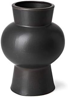 Mercana Furniture & Decor 68632-Laforge II Vase, 7.5L x 7.5W x 11.5H, Matte-Black | Amazon (US)