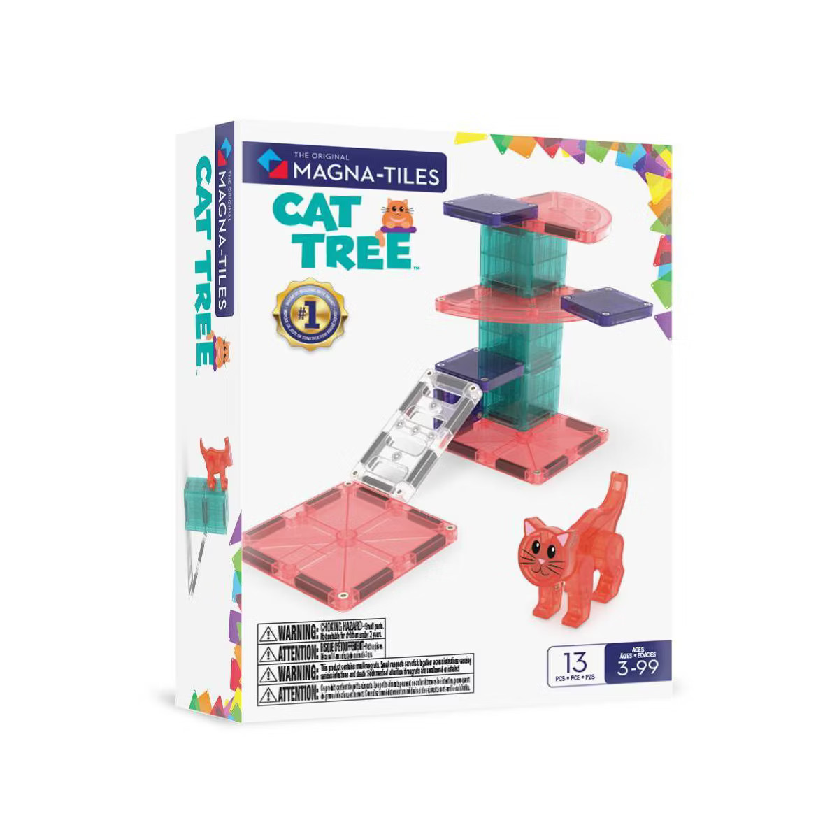 MAGNA-TILES Cat Tree Magnetic Building Set: Educational Math, Creative Engineering, Fine Motor Sk... | Target