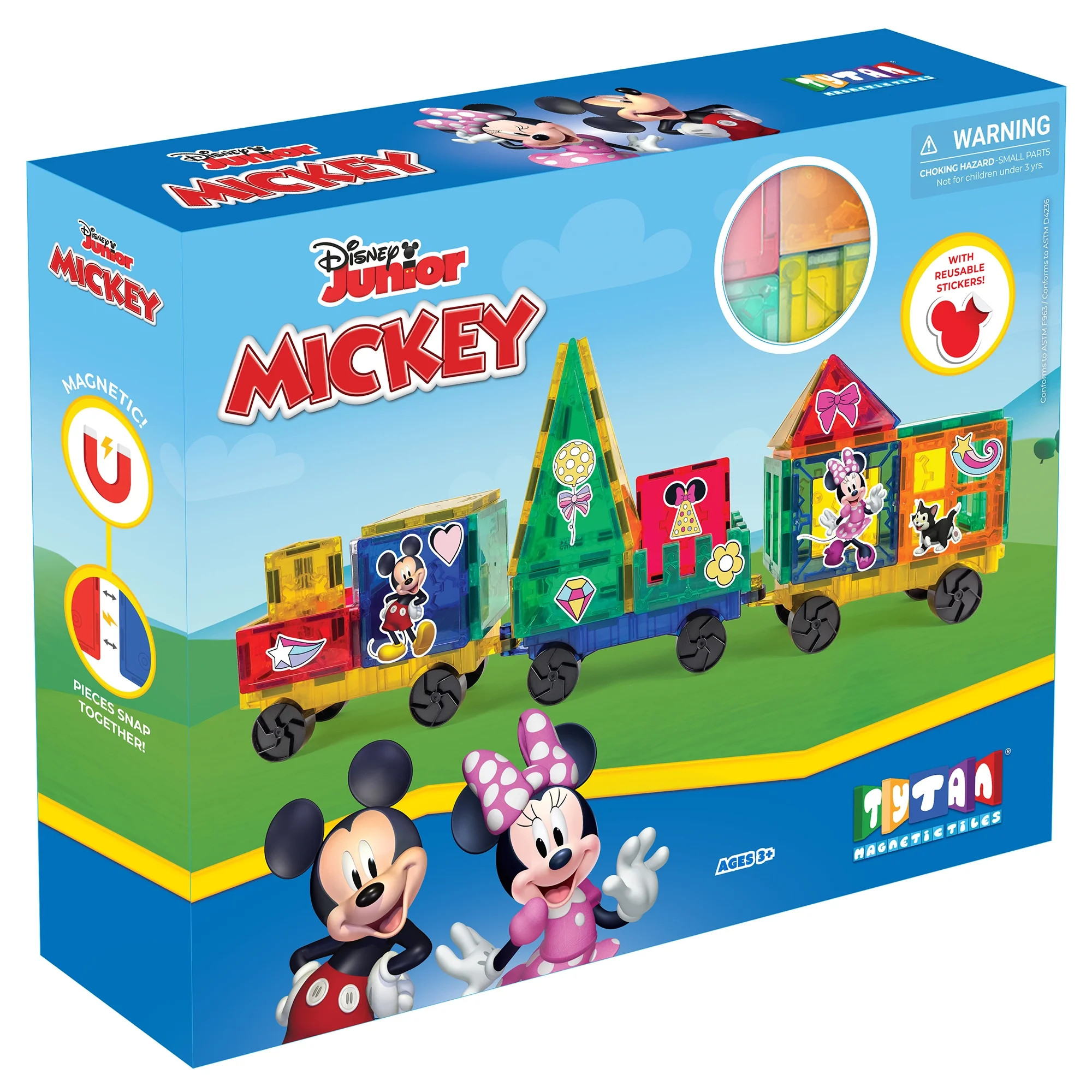 Tytan Toys Disney Junior Mickey & Minnie Magnetic Tiles for Kids 41 Pieces 3+ yrs | Walmart (US)