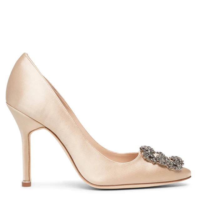 Hangisi 105 champagne satin pumps | Shop Savannahs (US)