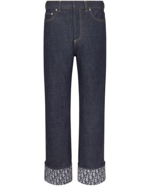 Boyfriend Jeans in cotton denim with Dior Oblique interior - DIOR | 24S US