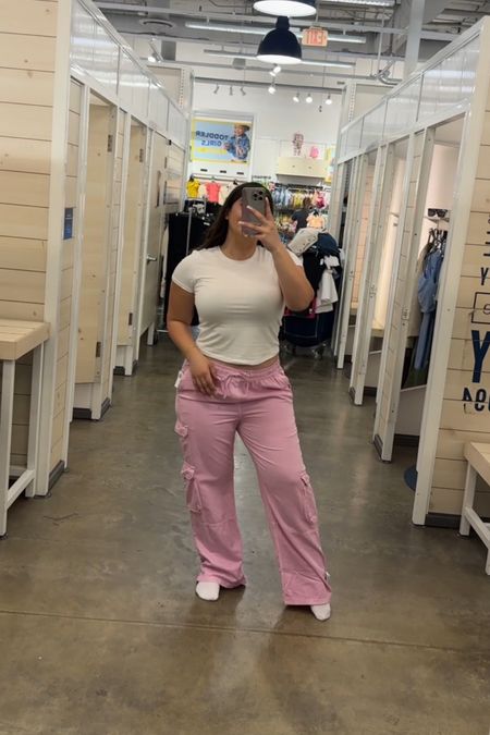 Okay obsessed is an understatement when it comes to these pink linen cargo pants!! They are SO CUTE!! & come in tons of colors and are so comfy!!! Cannot recommend them enough!!! #cargos #cargopants #linenpants 

#LTKfindsunder100 #LTKfindsunder50 #LTKstyletip