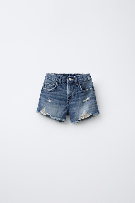 RIPPED DENIM SHORTS | Zara US