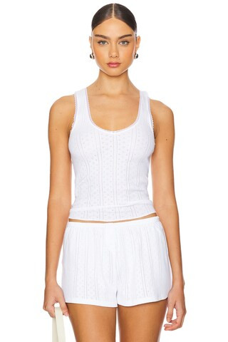 Cou Cou Intimates The Scoop Tank Top in White from Revolve.com | Revolve Clothing (Global)