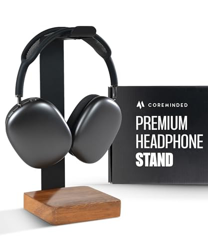 COREMINDED Universal Headphone Stand for Desk, Solid Wood Gaming Headset Stand, Heavy Duty Wooden... | Amazon (US)