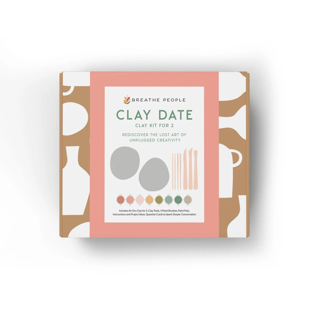 Clay Kit for Couples – All in One Date Night Pottery Set With Conversation Cards, Air Dry Clay,... | Etsy (US)