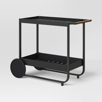 Henning Patio Bar Outdoor Serving Cart Black - Threshold™ | Target