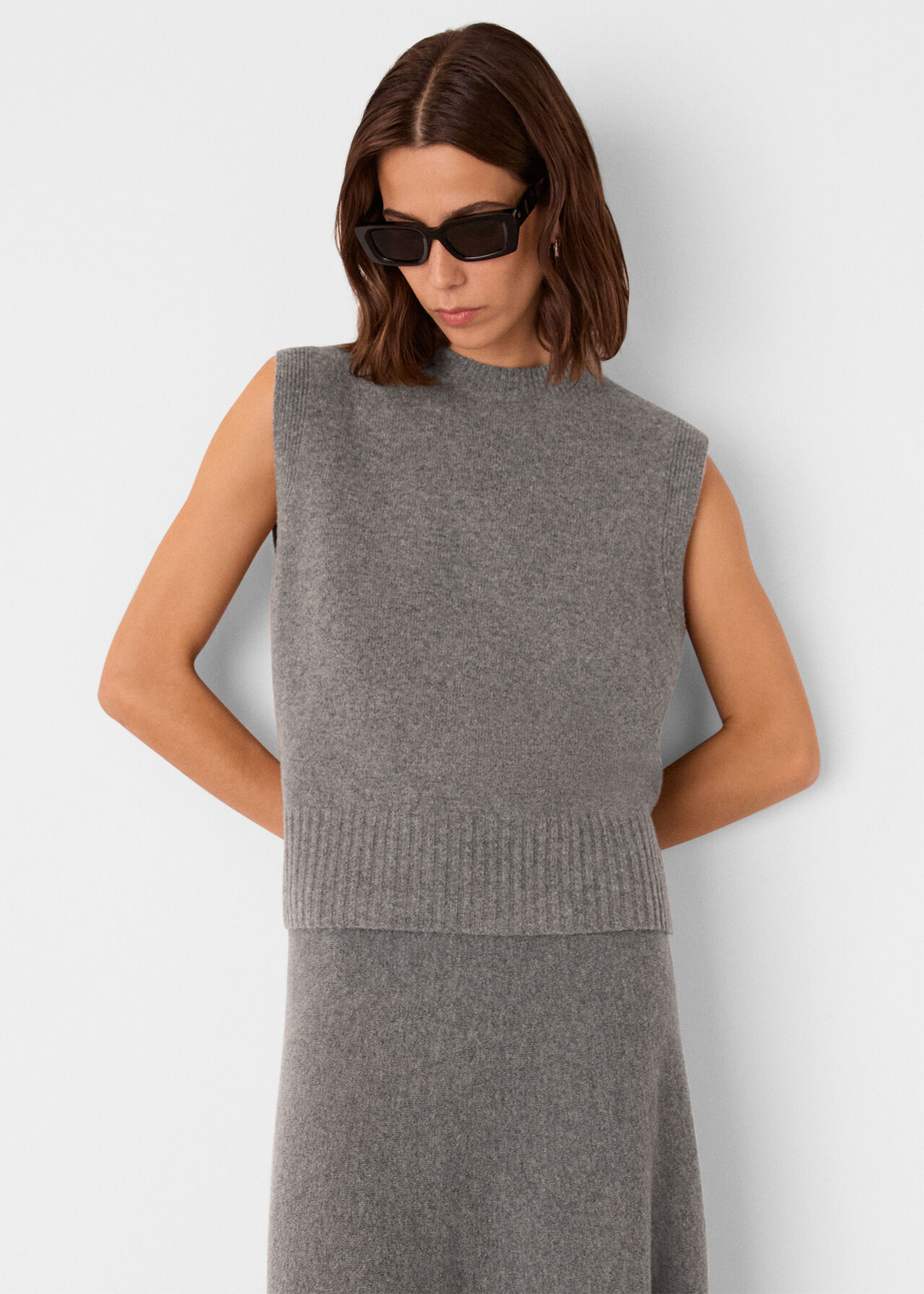Purple Wool Sleeveless Tank | WHISTLES | | Whistles