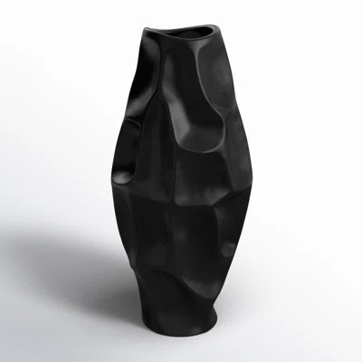 Unique Stoneware Vase, Teal, Novelty, Solid Color, Textured Design, Perfect Accent Piece | Wayfair North America