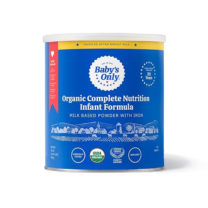 Baby's Only Organic Complete Nutrition Infant Formula, Milk Based Powder with Iron, Modeled After... | Amazon (US)