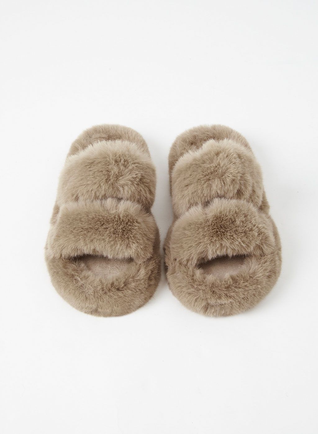 Fluffy Open-Toe Slippers | NAP Loungewear