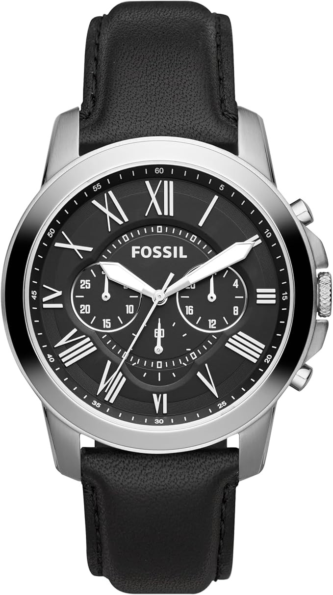 Fossil Men's Watch, Grant Quartz Stainless Steel Chronograph Watch for Men | Amazon (US)
