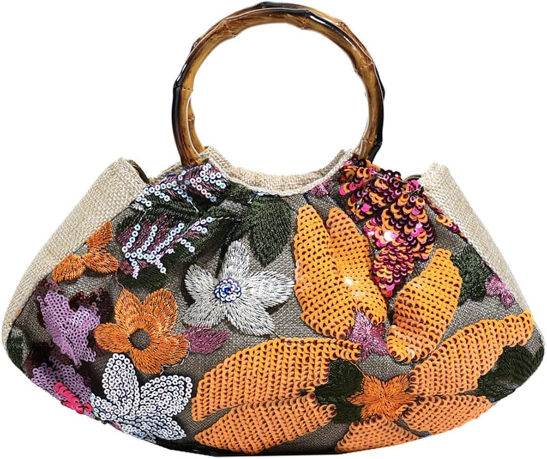 Women's Clutch Handbags Ruched Small Handbag Top Handle Cream Clutch Purse Dumpling Evening Bag | Amazon (US)