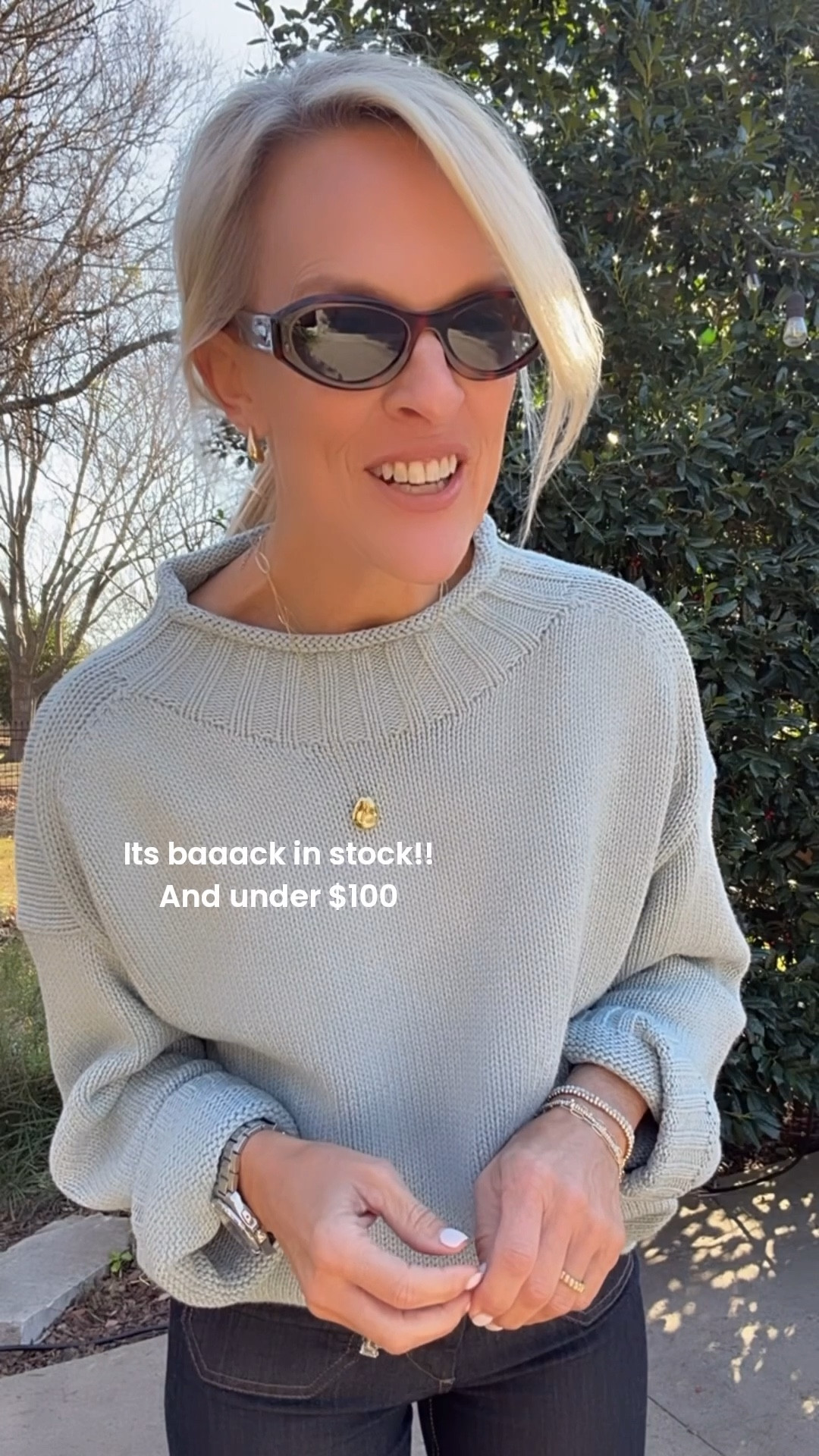 Size down one size in the sweater. I am in an XS 
I have in this blue and in the white, the blue is fully in stock. The White is on pre-order but ships soon.

Pants true to size
Sneakers - oh my word comfortable 
Flats - soo cute & comfy

#LTKFindsUnder100 #LTKOver40 #LTKWorkwear