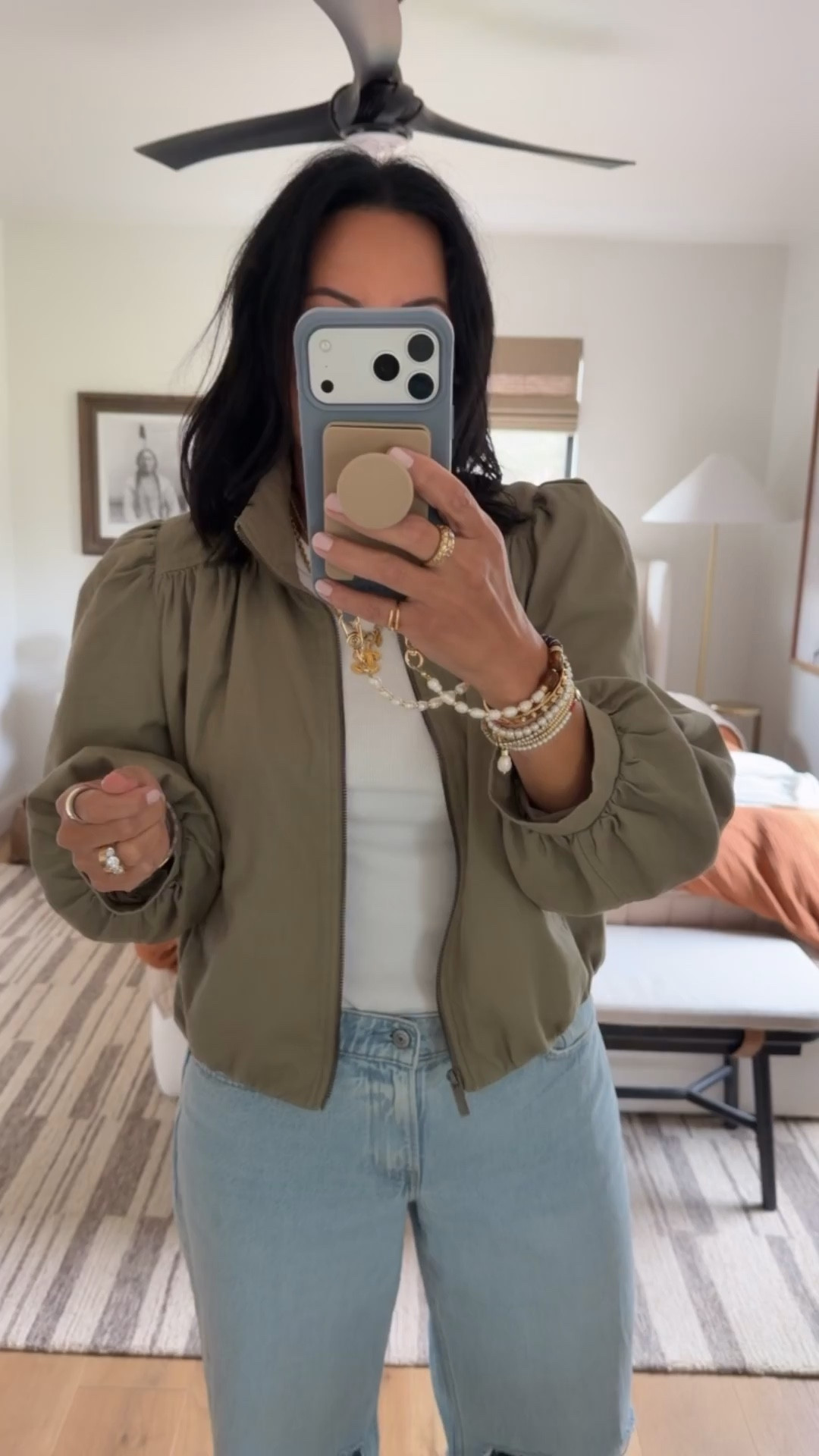 I’m a size 8/10 and just shy of 5’5”…jacket size medium, t-shirt size large, jeans size 29, shoes fit tts. 



#LTKgrwm #LTKMidsize #LTKootd