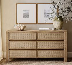 Marina Cane 6-Drawer Dresser (66") | Pottery Barn (US)
