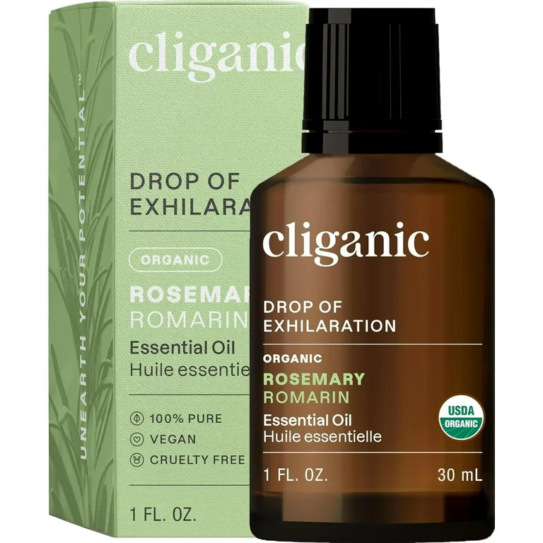 Cliganic Organic Rosemary Essential Oil, 1oz - 100% Pure Natural Undiluted, for Aromatherapy | No... | Walmart (US)