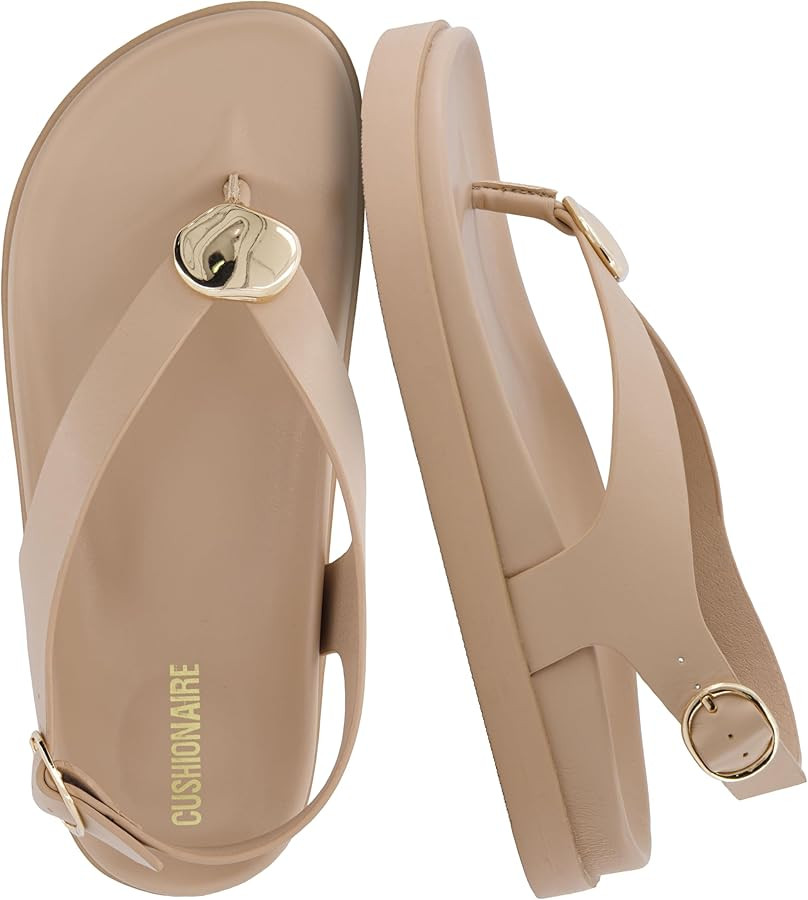CUSHIONAIRE Expo Thong Sandals for Women, Comfortable Slingback Sandals with Arch Support and Cus... | Amazon (US)