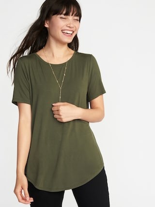 Luxe Crew-Neck Tee for Women | Old Navy US