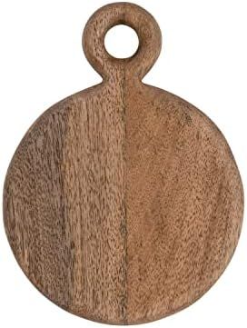 Creative Co-Op Mango Wood Mini Handle Cheese and Cutting Board, 6" L x 5" W x 1" H, Natural | Amazon (US)