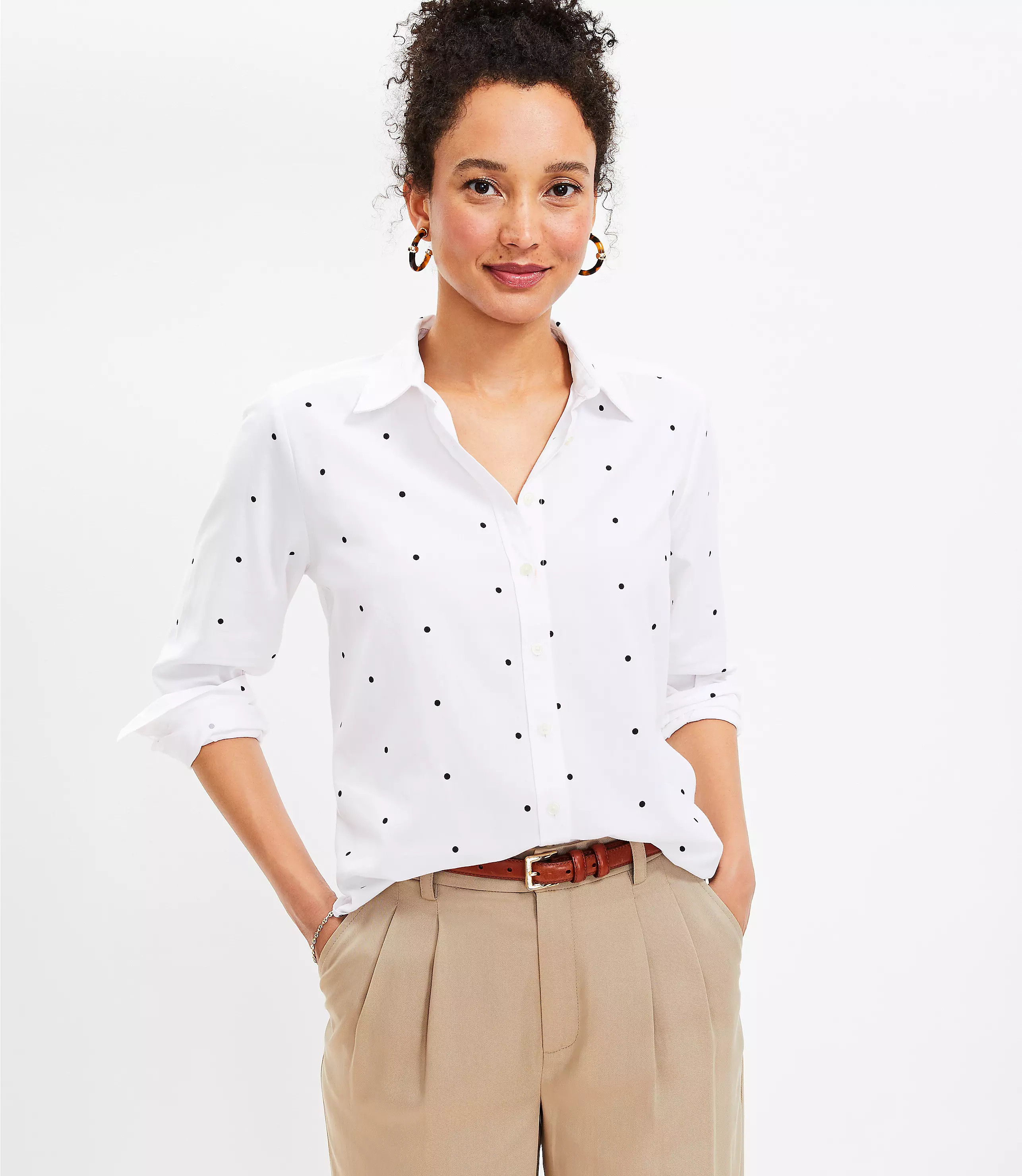Dotted Everyday Shirt | LOFT