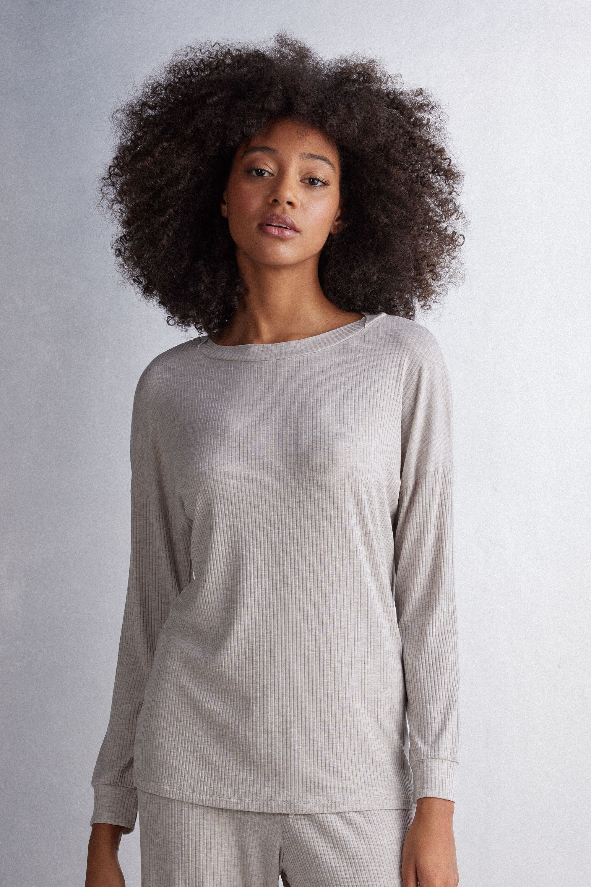 Comfort Chic Bateau Neck Long Sleeve Modal Top | Intimissimi (US)