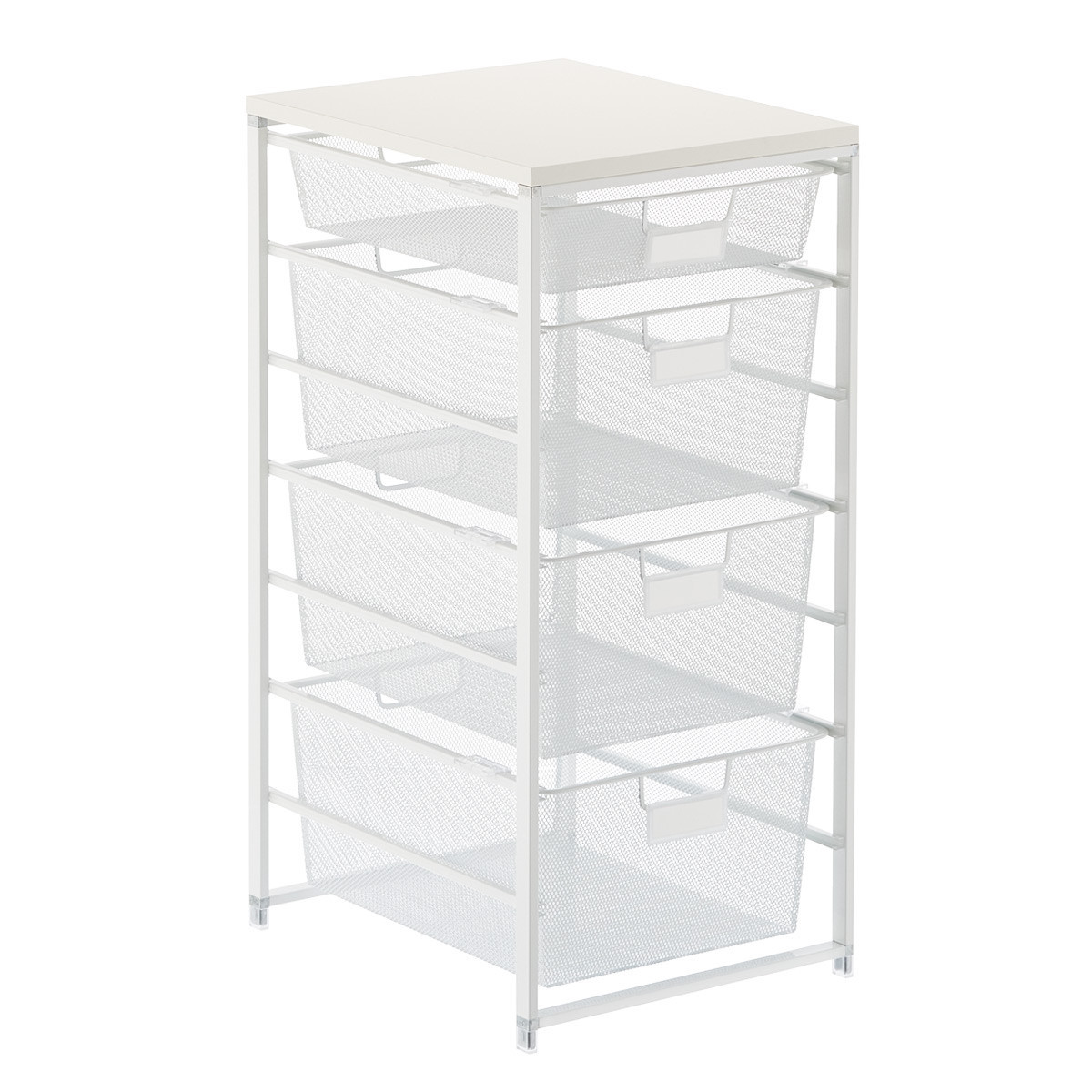 Elfa Cabinet-Sized Mesh Closet Drawers White | The Container Store