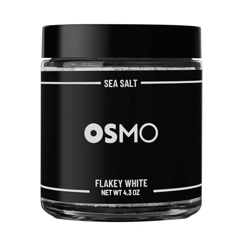 Osmo Flakey White Sea Salt, Premium Hand-Harvested Pacific Sea Salt, Perfect for Finishing Dishes, Baking & Cooking, Gourmet Crunchy Texture for Chefs, Made in the USA, Kosher, All Natural (4.3 oz Pack of 1) | Amazon (US)