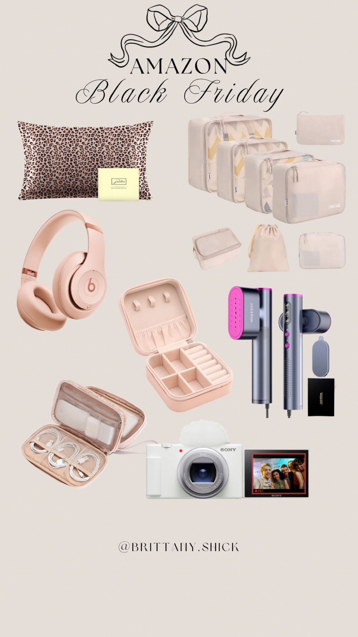 Black Friday cyber Monday sale deals Amazon travel deals steamer Beats Studio pro silk pillowcase camera blogging vlogging packing cubes organization jewelry holder cords 

#LTKGiftGuide #LTKCyberWeek #LTKFindsUnder50