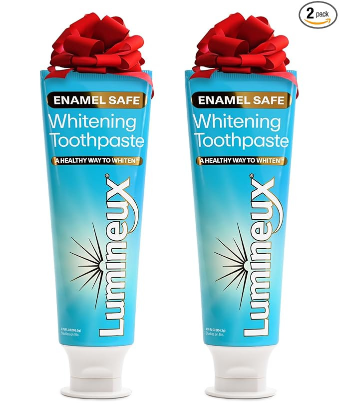 Lumineux Teeth Whitening Toothpaste 2 Pack Peroxide Free Enamel Safe for Sensitive Whiter Teeth, ... | Amazon (US)