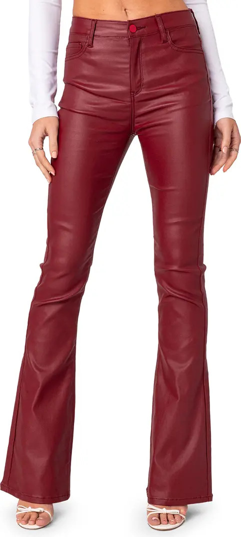 Luna Faux Leather Flare Pants | Nordstrom