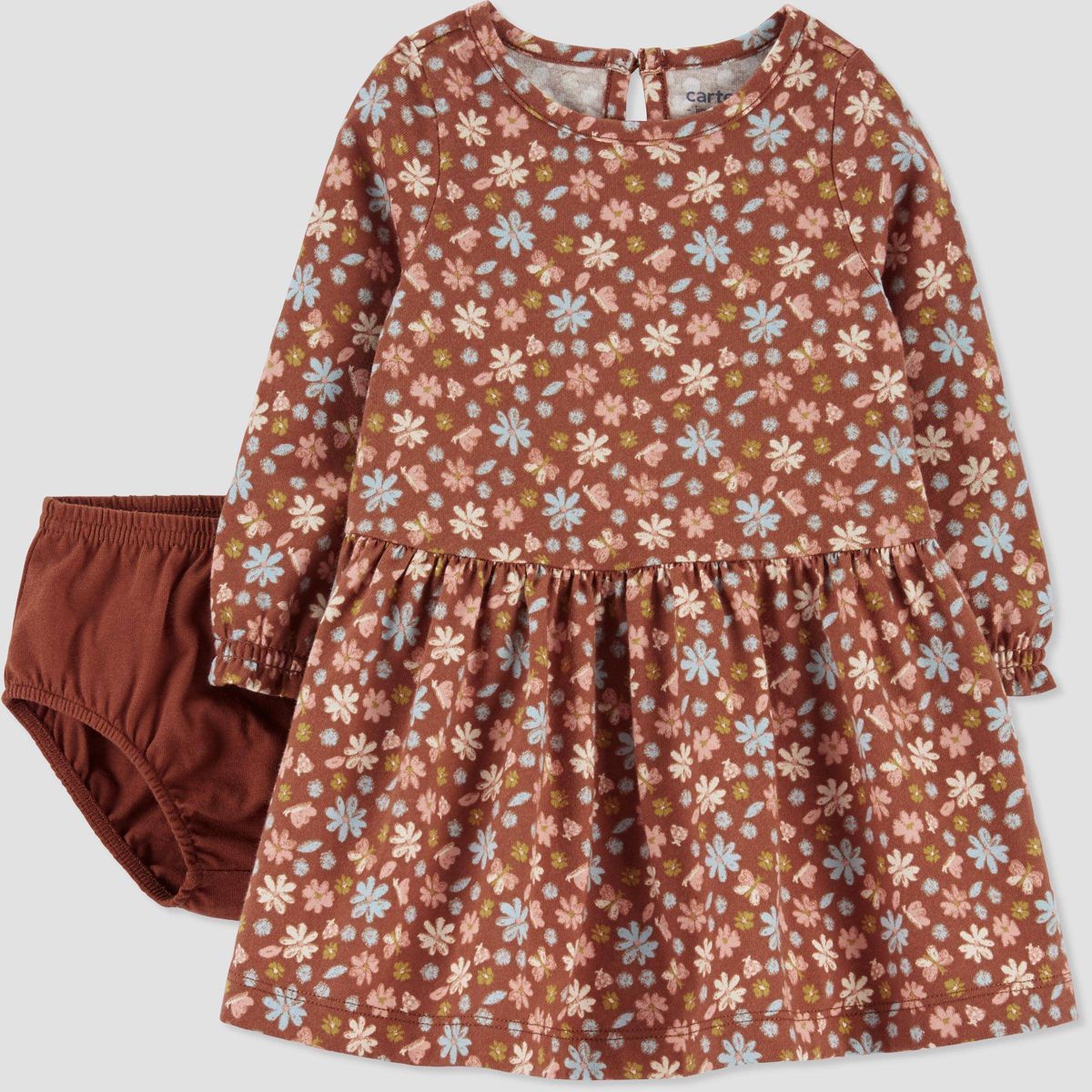 Carter's Just One You®️ Baby Girls' Floral Dress - Brown | Target