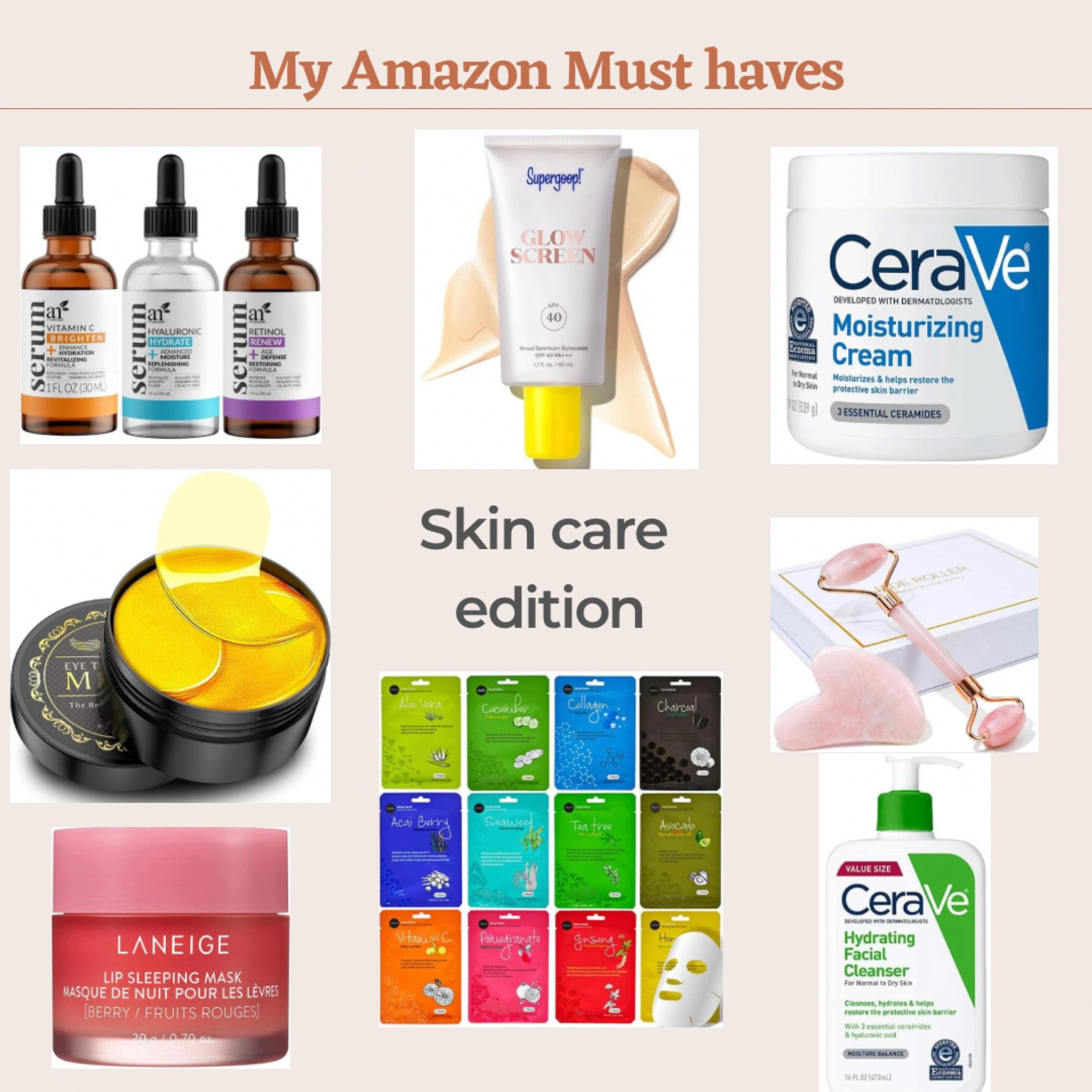 Amazon must haves, skin care, face masks, facial serums, face sunscreen, cleanser, skin care routine, under eye patches. 







#LTKFind #LTKbeauty #LTKunder50