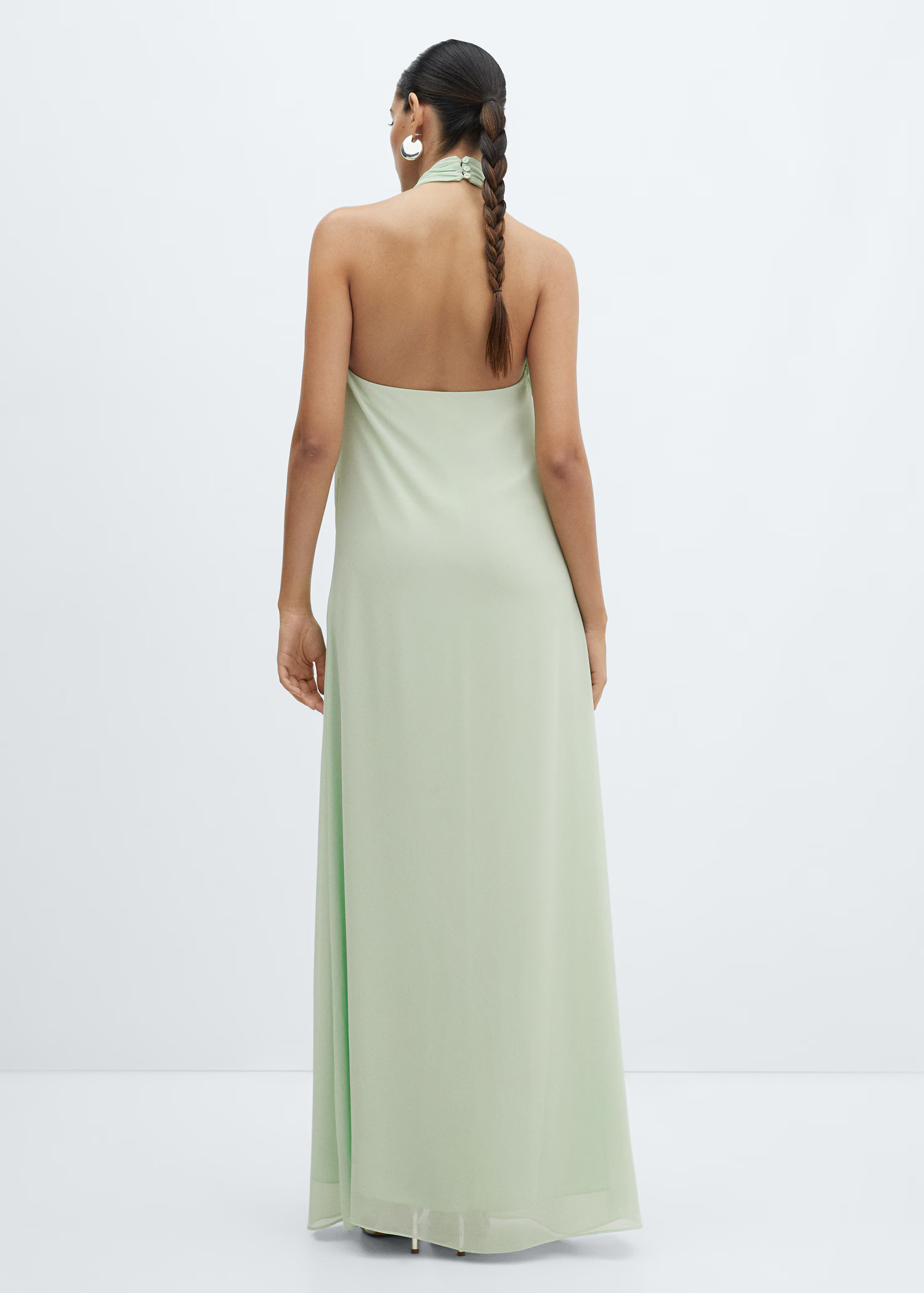 Halter-neck open-back dress | MANGO (US)