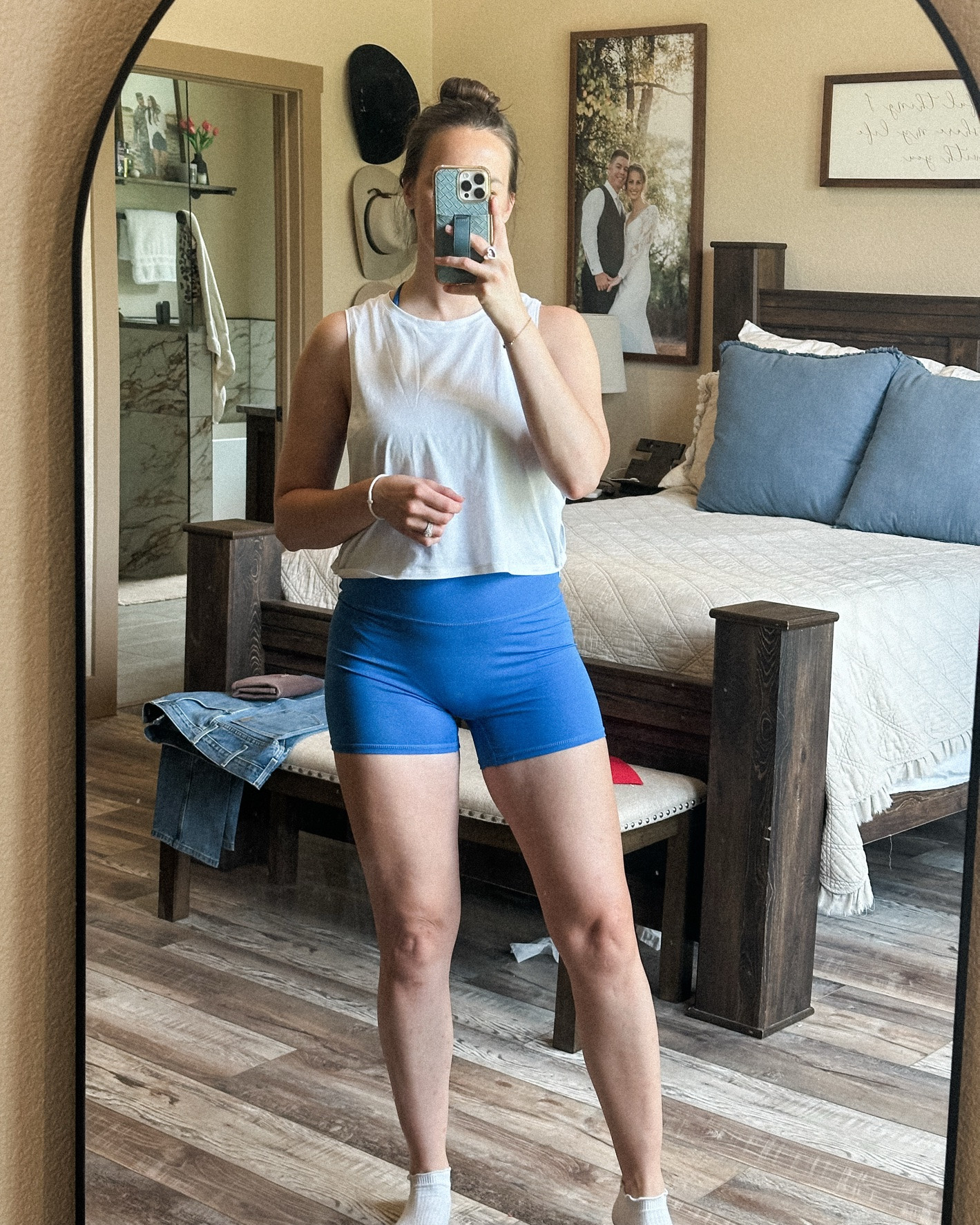 Today’s workout ootd💙 ordered my true size Medium in everything!

#LTKActive #LTKTall #LTKootd