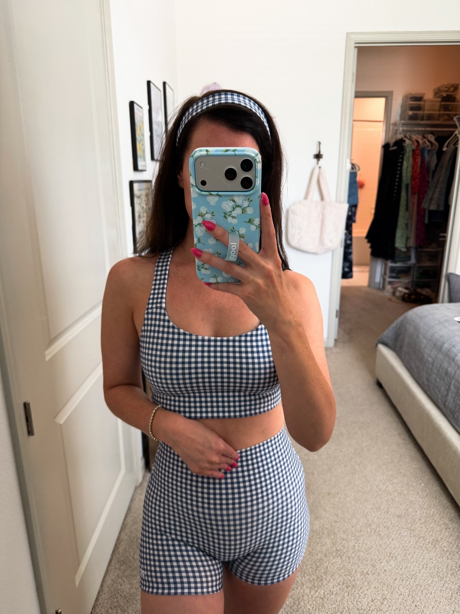 Alo // workout set // matching set // gingham // yoga // Pilates // bike shorts // sports bra // under $200

#LTKfitnessgoals #LTKootd #LTKActive