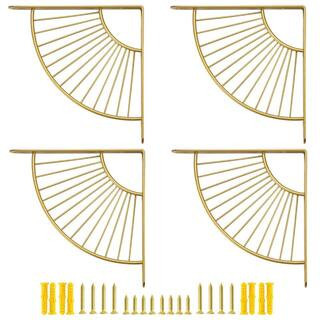 MOEPISY gold decorative shelf brackets, 4-pack